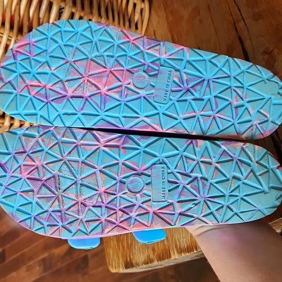 Multi Color Swirl Slides Sandals Size 10 - Picture 5 of 10